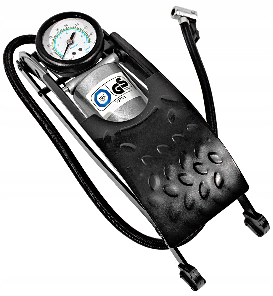 MOCNA POMPKA NOŻNA UNIWERSALNA ROWEROWA TUV GS MANOMETR KOŃCÓWKI ATEST Marka Start