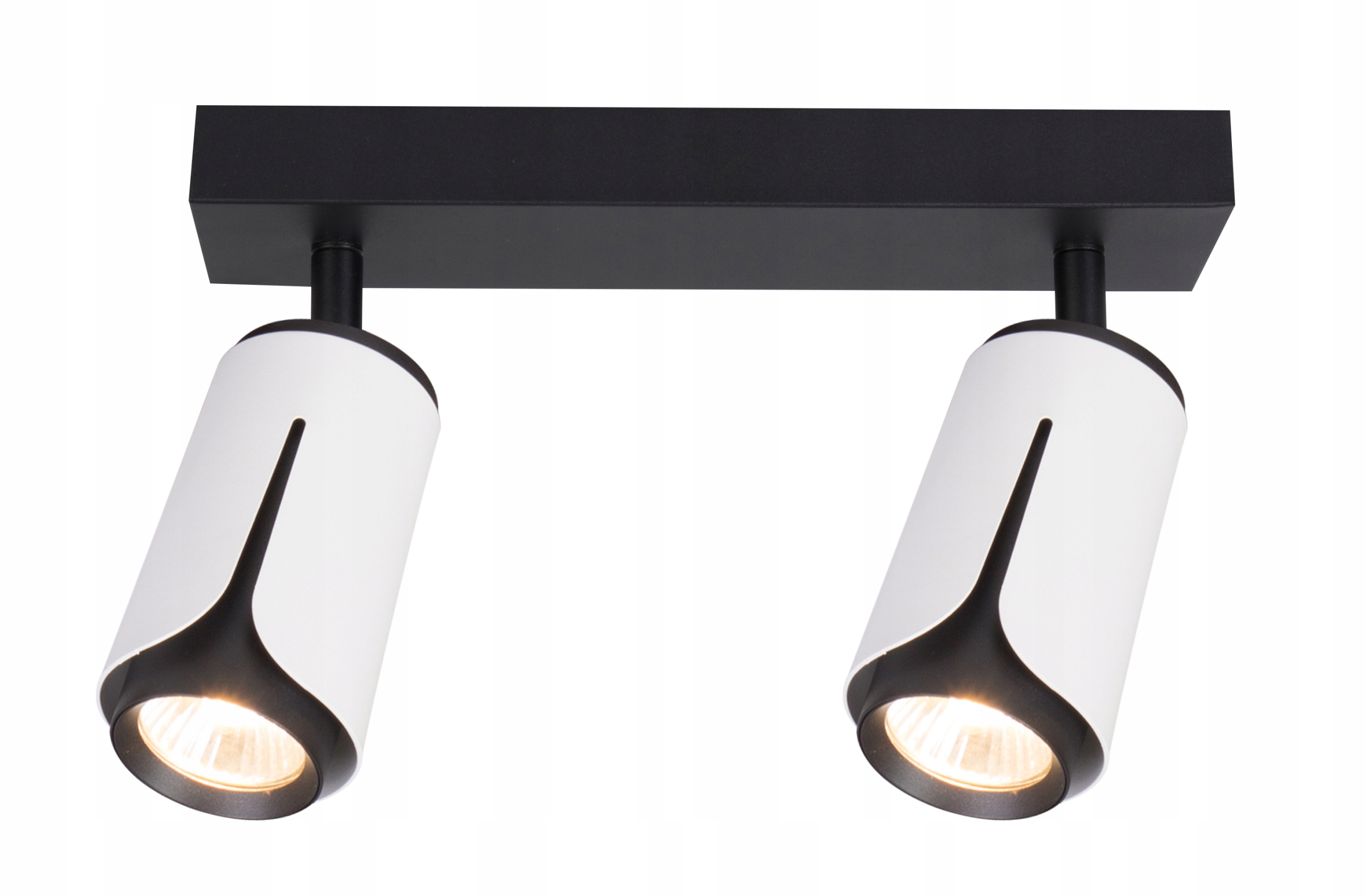 Závěsné stropní svítidlo spot pohyblivá tuba černo-bílá Teo 2 GU10 Led