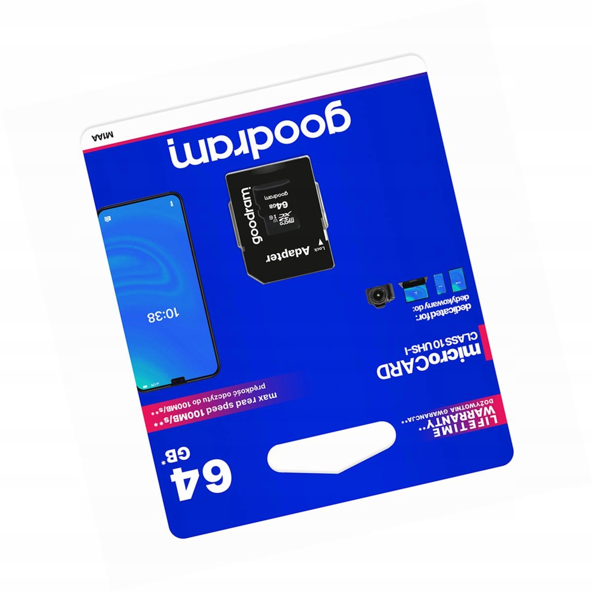 Karta pamięci 64GB microSD do telefonu szybka 10 Class z adapterem Sd