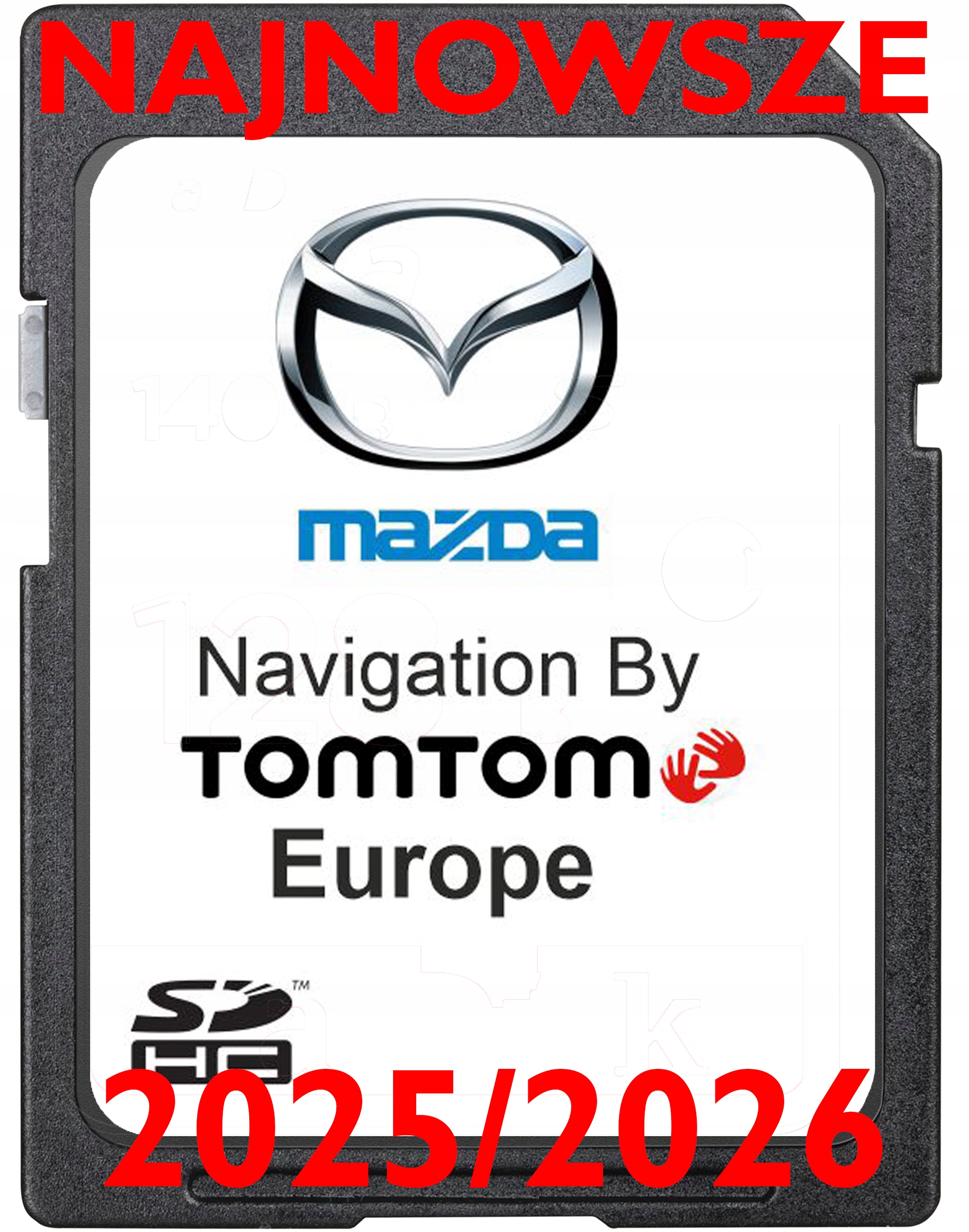 Mapa Karta Tomtom NB1 Live Mazda 6 CX-5 CX-9 2025/2026 11.45 Eu Radary
