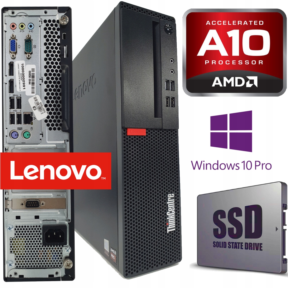 Komputer Lenovo M725s SFF 8GB 240SSD Win10