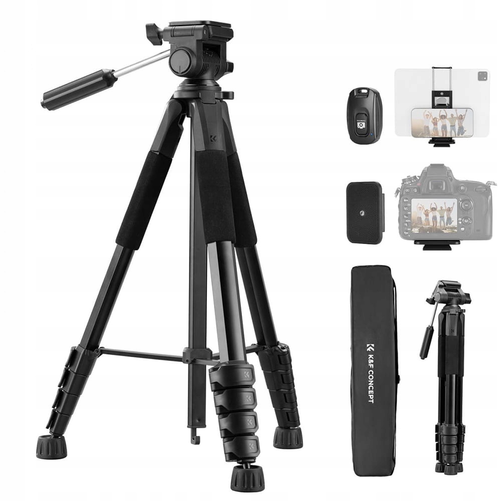 Lekki statyw fotograficzny 190cm K&f Concept S255A3 KF09126 do telefonu