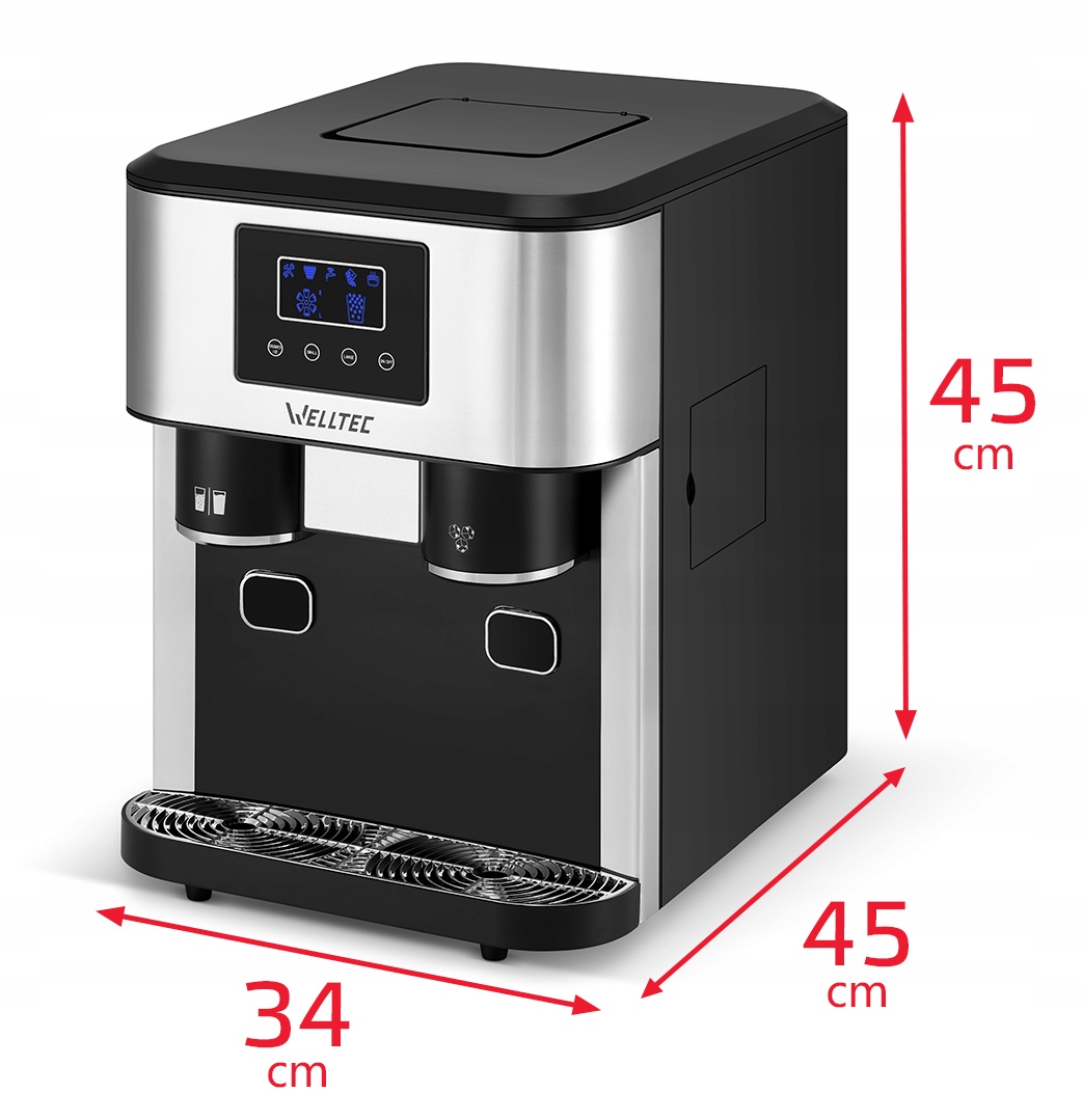 WELLTEC ICE20 CLASSIC DYSTRYBUTOR KRUSZARKA KOSTKARKA DO LODU 20kg/24h Stan opakowania oryginalne