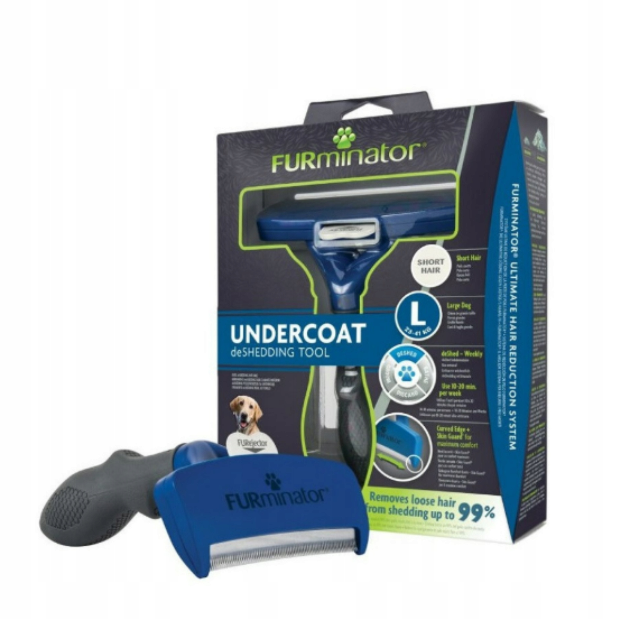 Furminator psy Krótkowłose rasy duże 23-41 kg L Short Hair