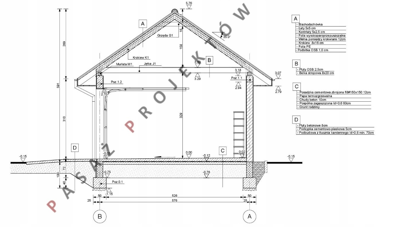 PROJEKT BUDYNKU GOSPODARCZEGO G0121 Marka inna