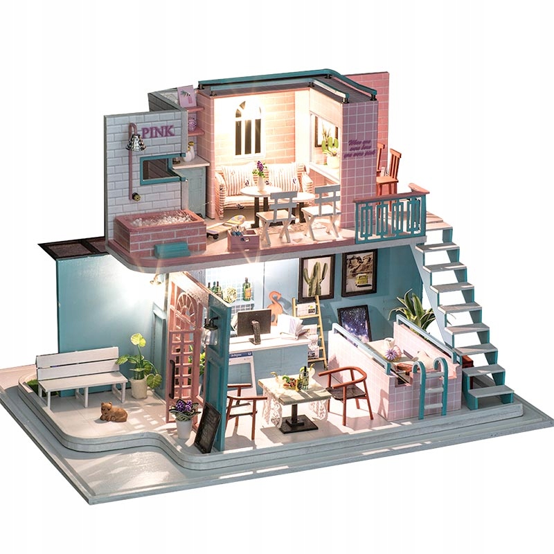 

Model Domku Diy Kawiarenka Spa Puzzle 3D Led