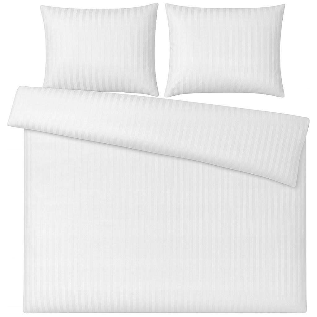 Povlečení Tivoli Damašek 220x200 2x70x80 Bílá 100% Bavlna Hotelový zámek