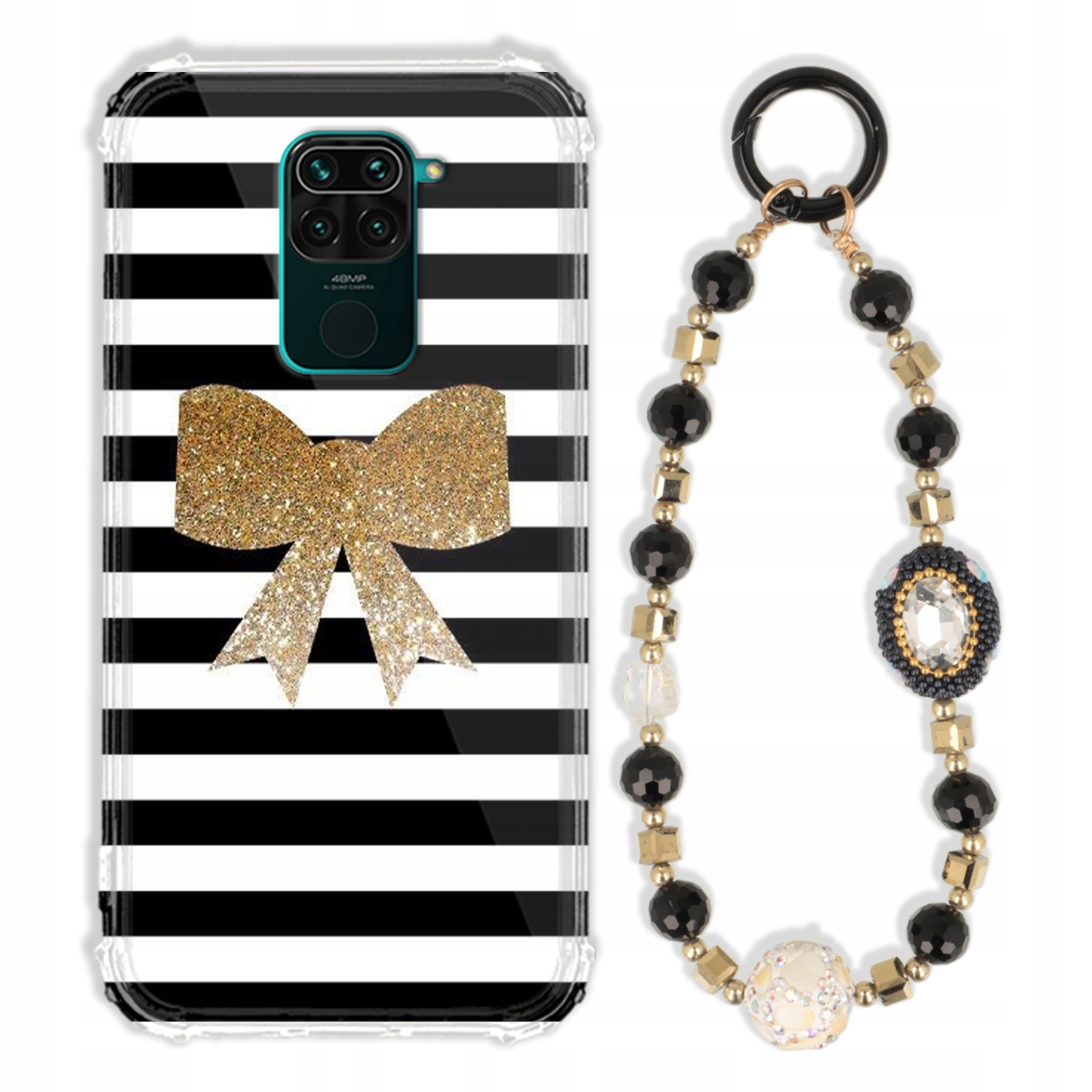 Pouzdro Pro Xiaomi Redmi Note 9S Antishock Zirkony Černo Zlaté|pevné|pevné