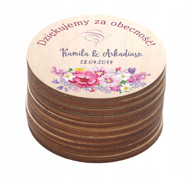 

Podziękowanie dla gości Ślub Wesele Magnes zestaw