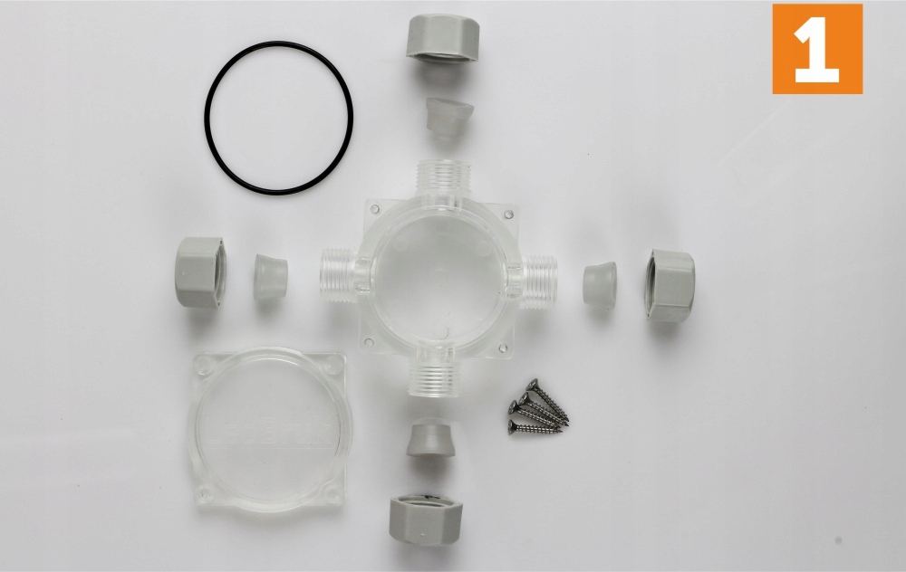 3x Puszka Instalacyjna Złączka HERMETYCZNA IP68 x2 Waga produktu z opakowaniem jednostkowym 0.2 kg