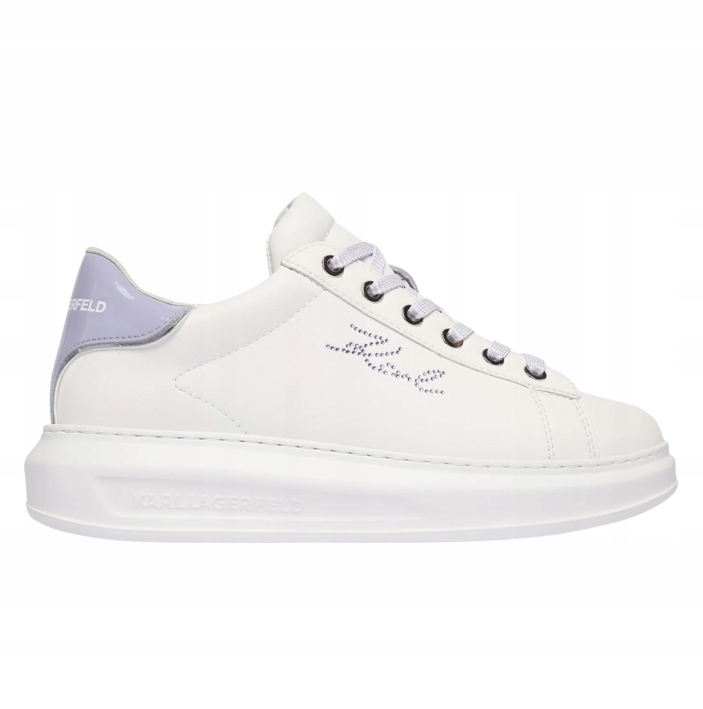Karl Lagerfeld Białe sneakersy damskie Kapri Rhinestone Karl Trim 39