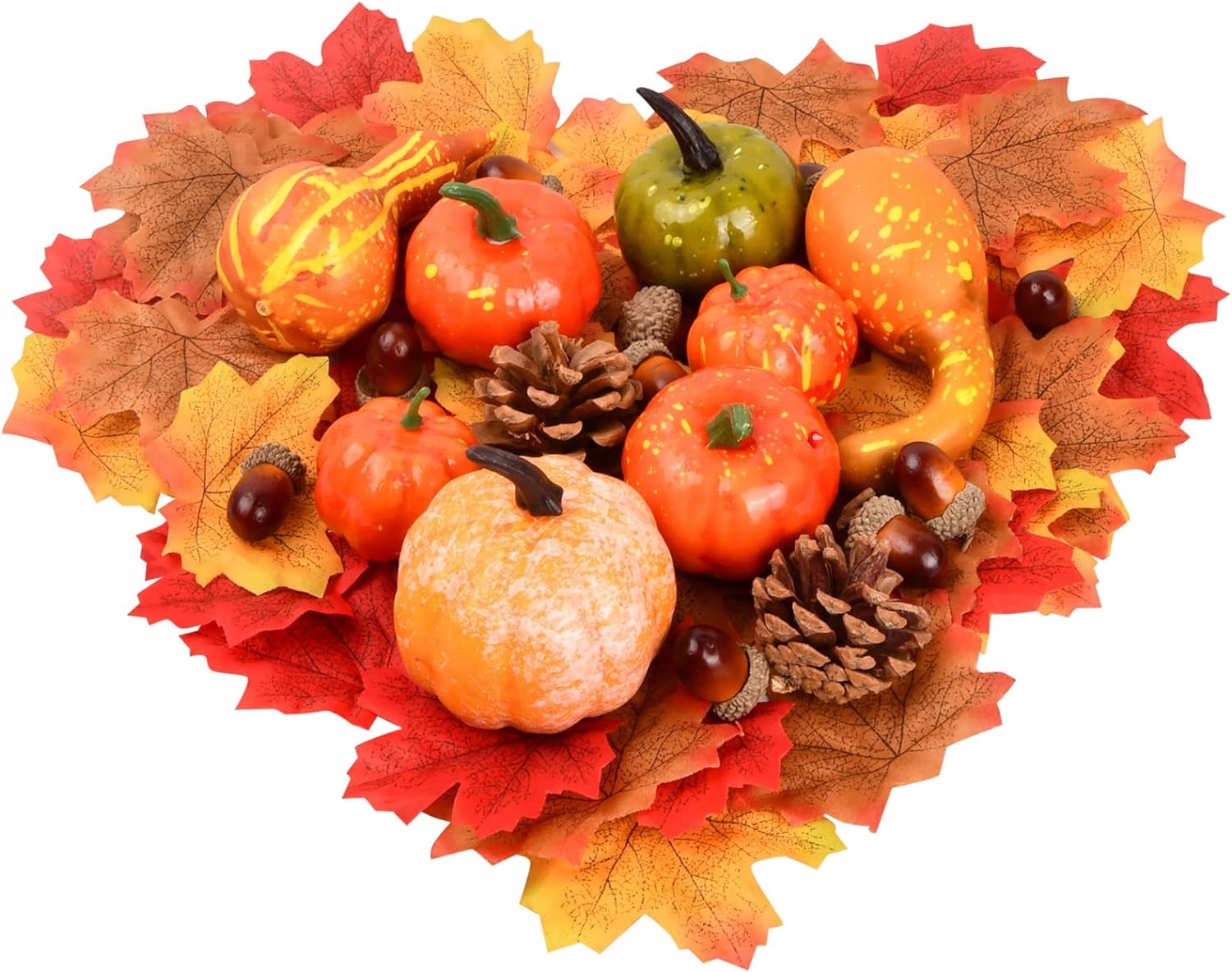 Sada Umělých Dýní 70 Kusů Halloweenské Dekorace