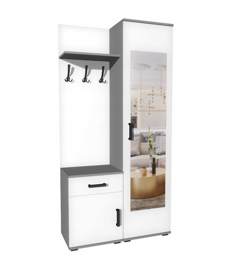 Nowoczesna garderoba VICTORIA L/P lancelot+biel Rodzaj mebla garderoba