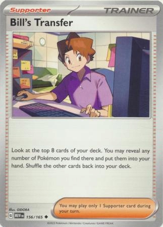 Pokemon 151 Bill's Transfer 156/165 Uncommon