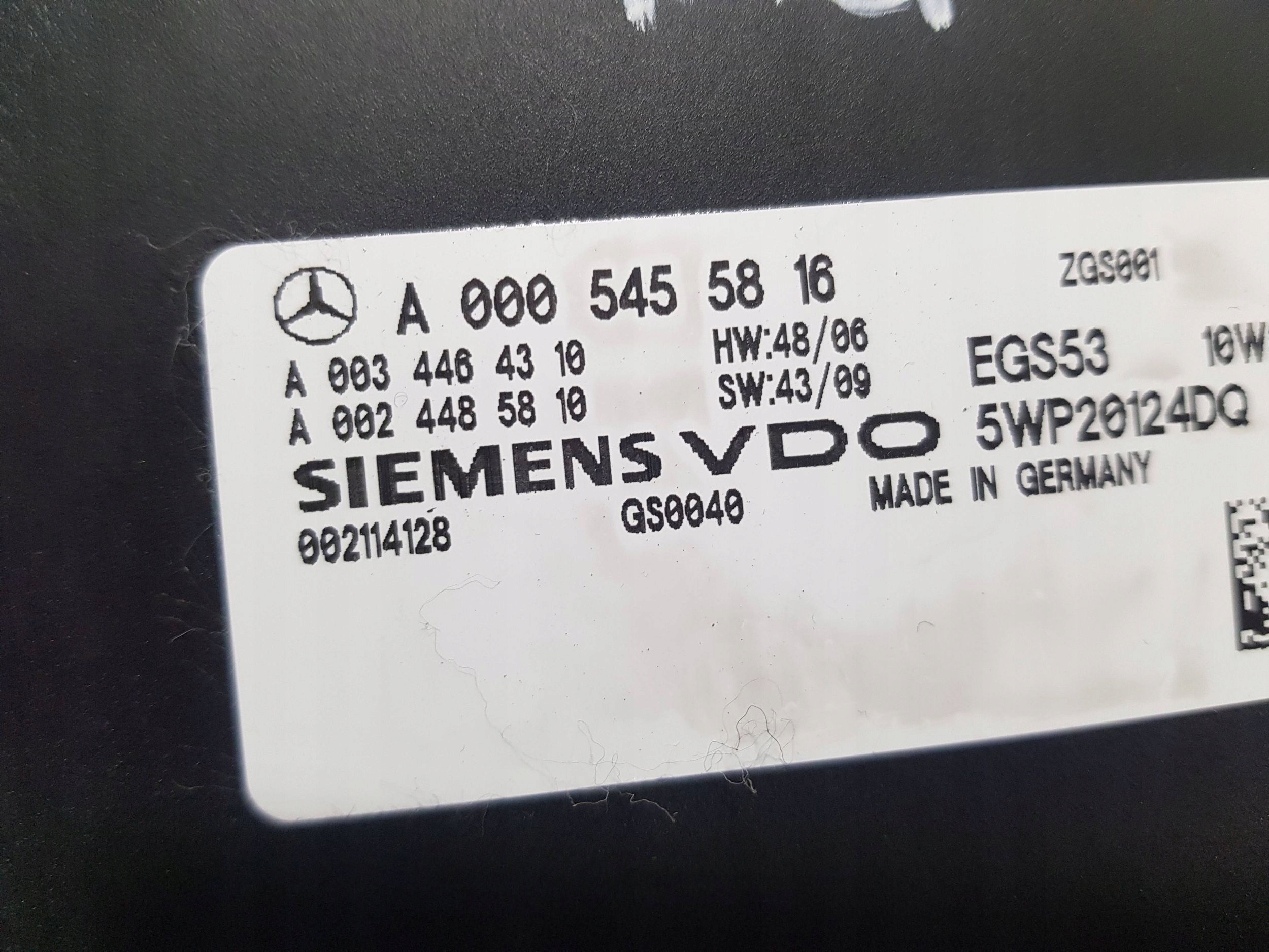 module control unit gearboxes MERCEDES W207 W212 0005455816