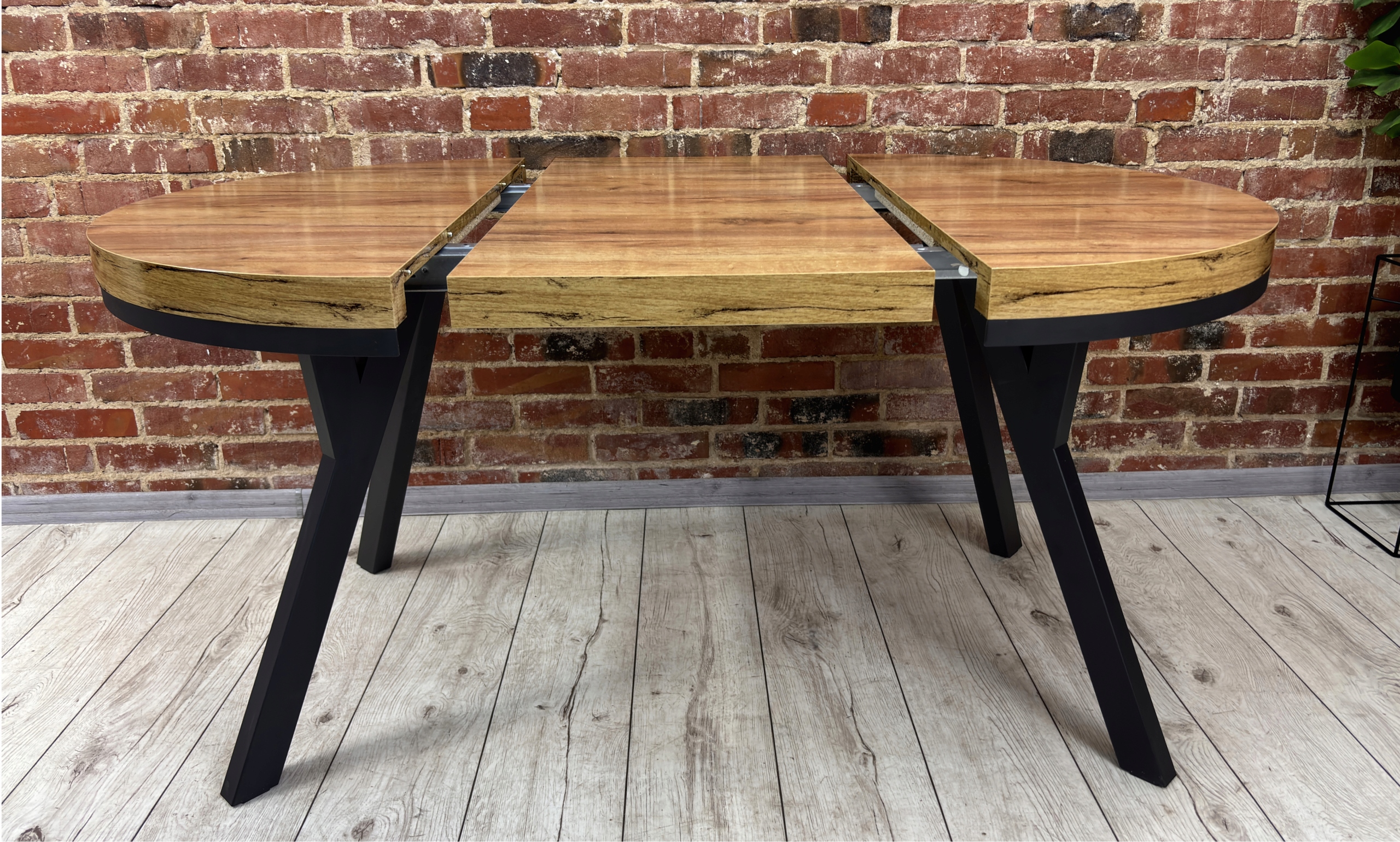 Stół okrągły 90 rozkładany do 190 cm LOFT metalowe nogi gruby blat 5 cm Kolekcja loft