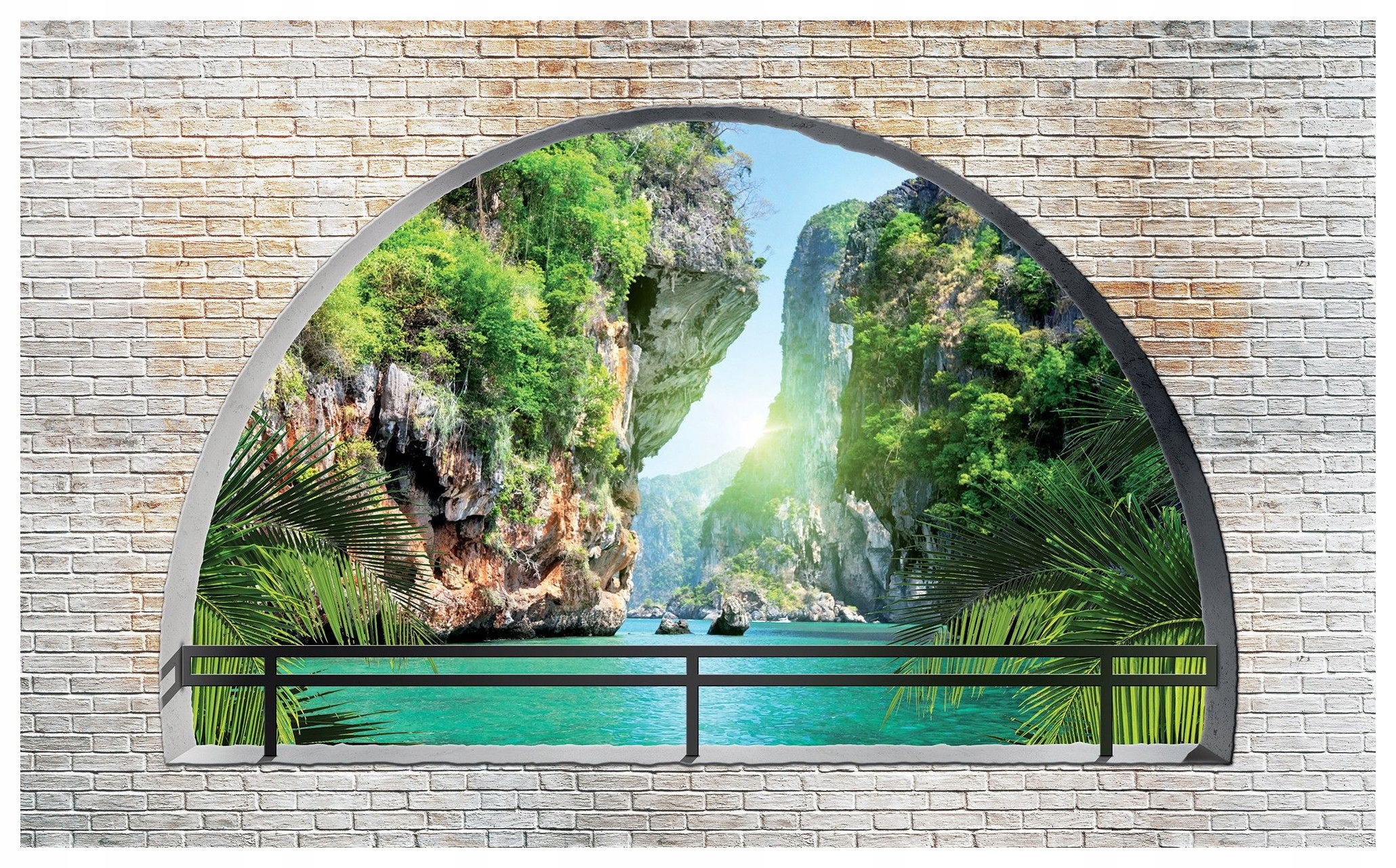 Fototapeta Modrá laguna Palma Skály Ráj za archou 250x175 lepidlo