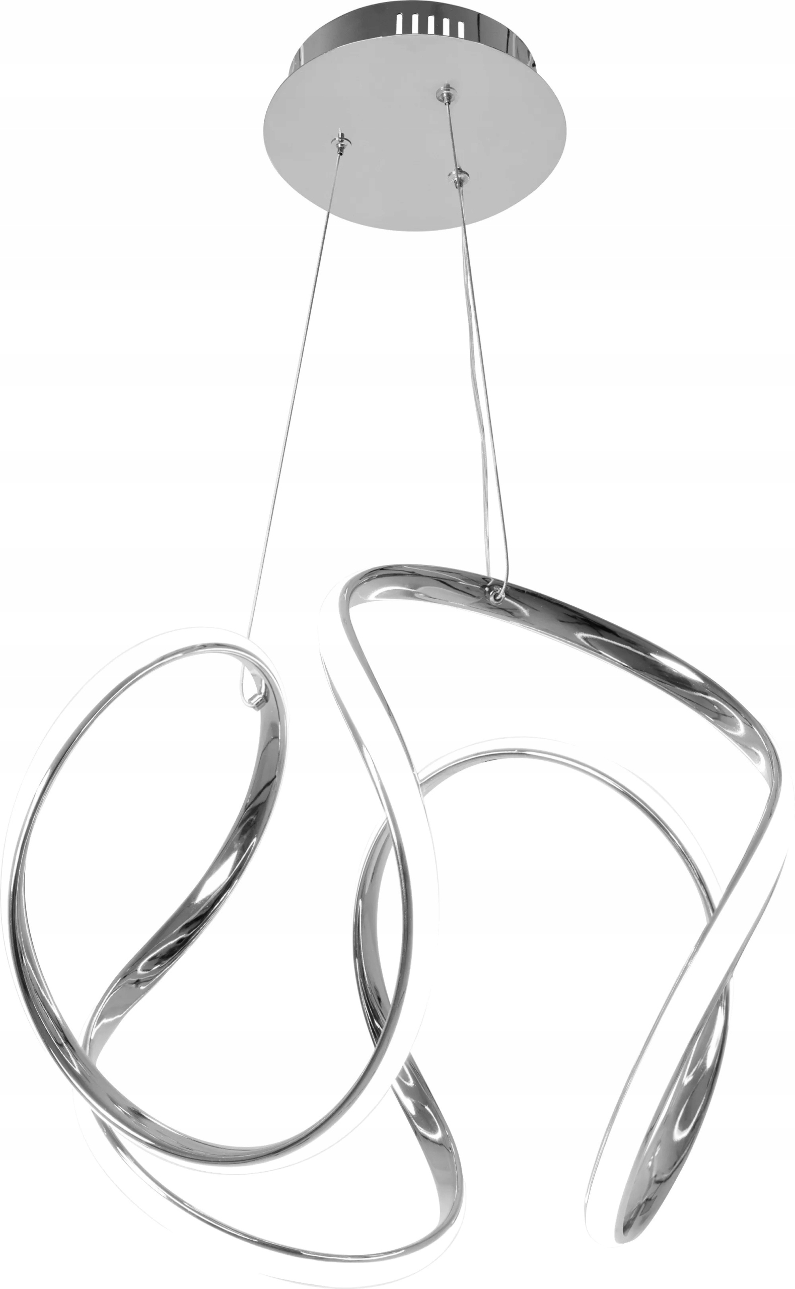 Led závesná stropná lampa s diaľkovým ovládaním Chrome pre obývaciu izbu spálne