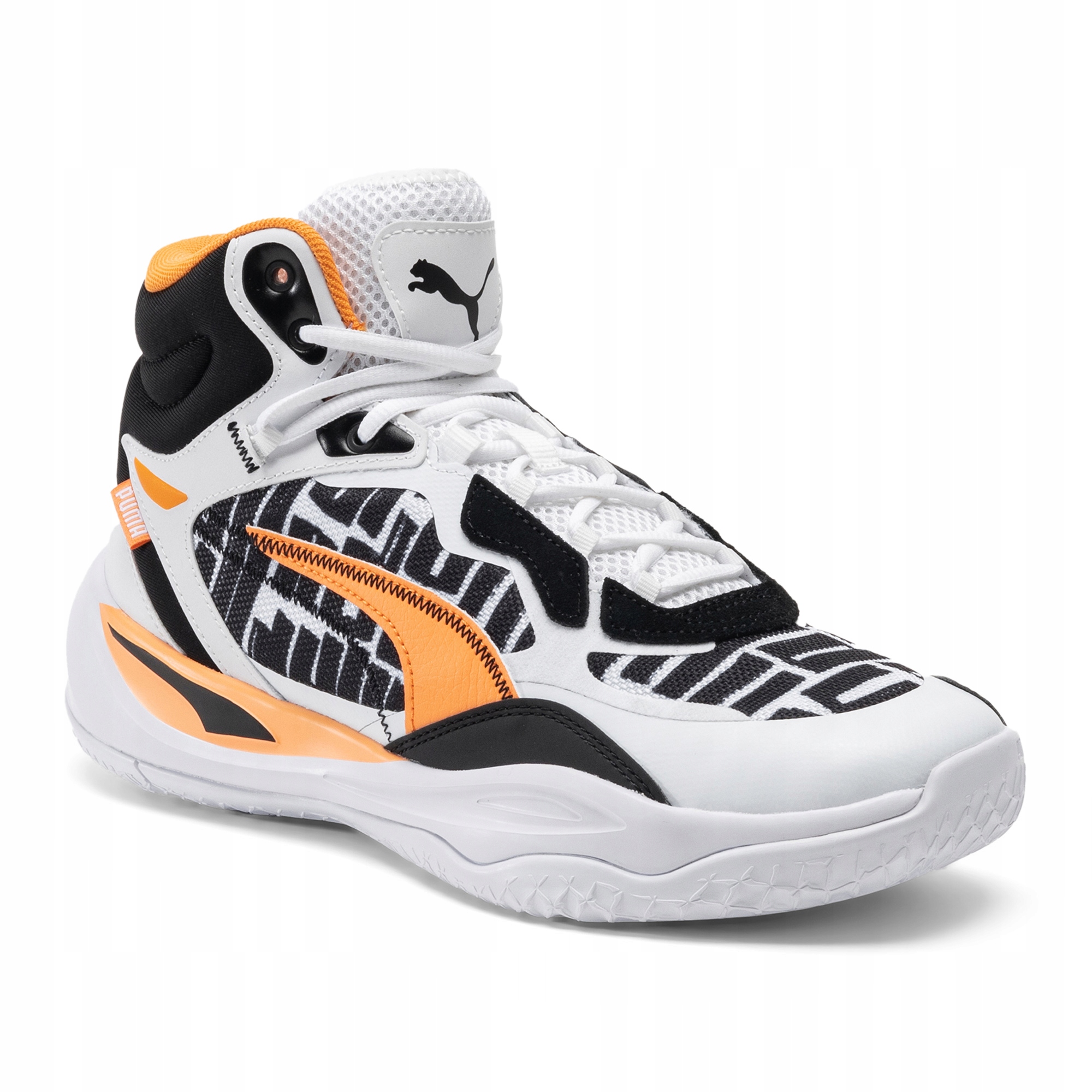 Buty do koszykówki męskie Puma Playmaker Pro Mid Block Party white 44