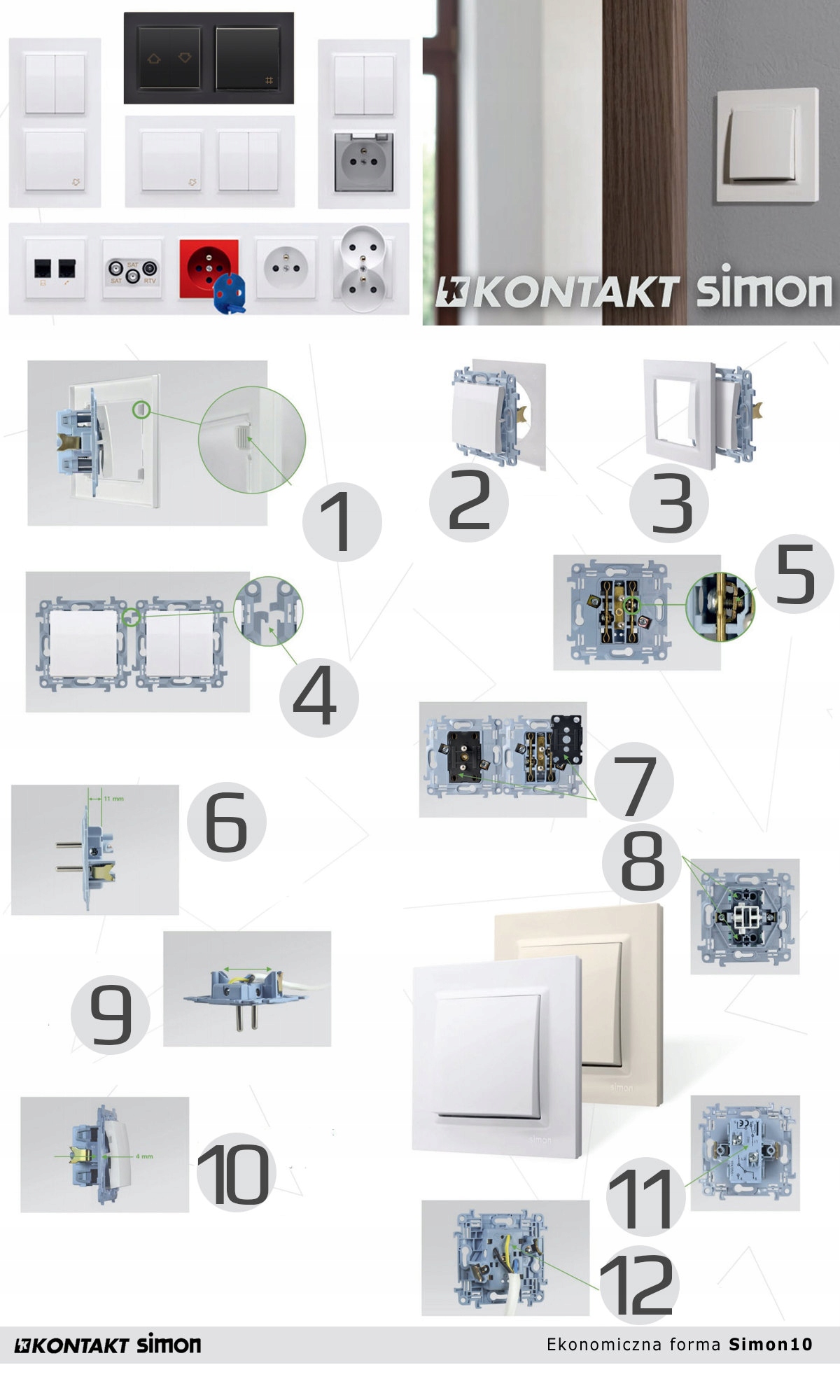 RAMKA POJEDYNCZA BIAŁA Simon10 CR1/11 Kod producenta CR1/11