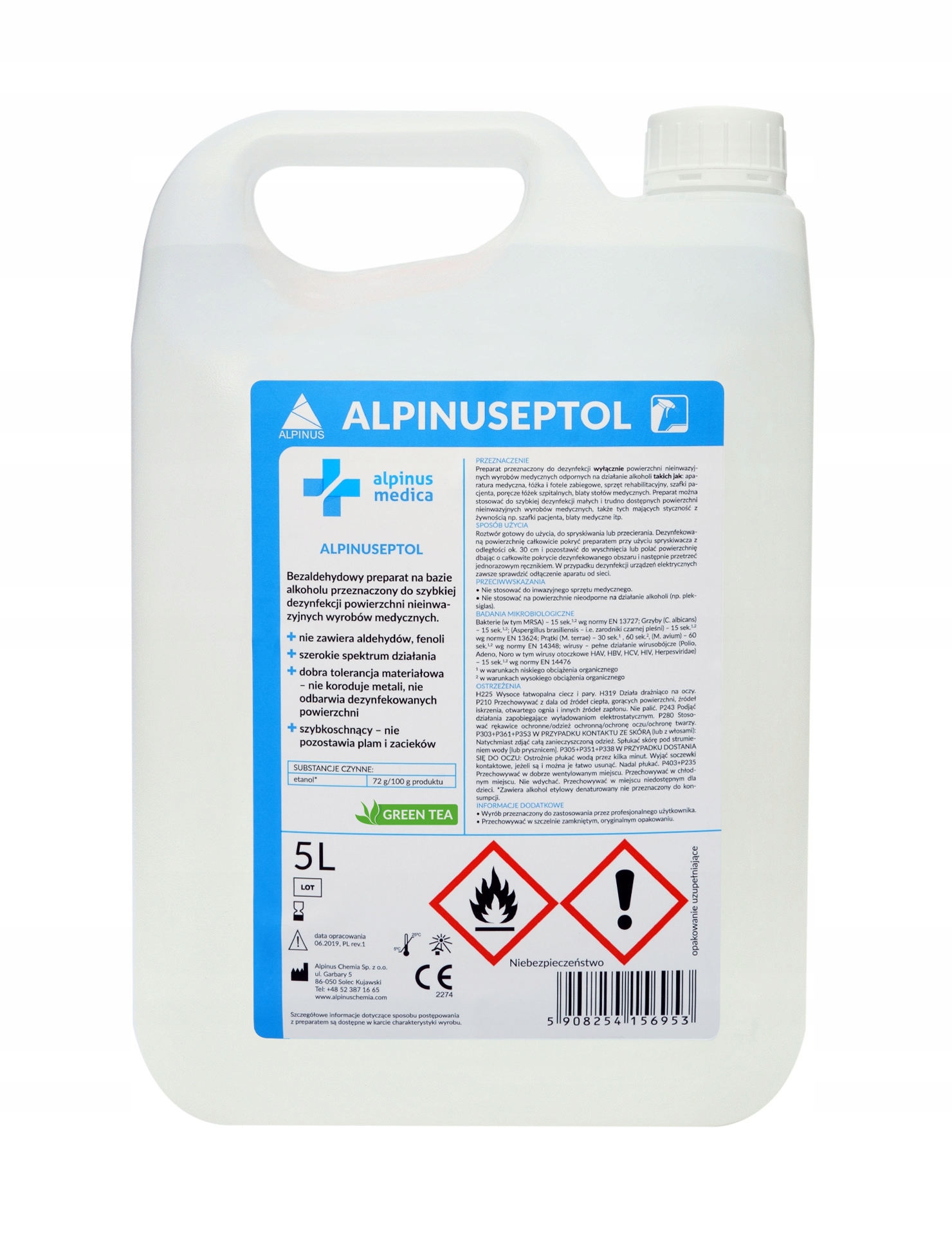 

Dezynfekcja Powierzchni Alpinuseptol 5L Green Tea