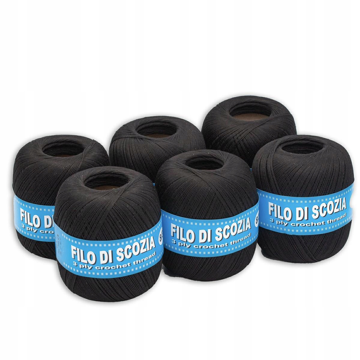 Háčkovací Příze Filo 8/3 100g/6 Ks černý 501