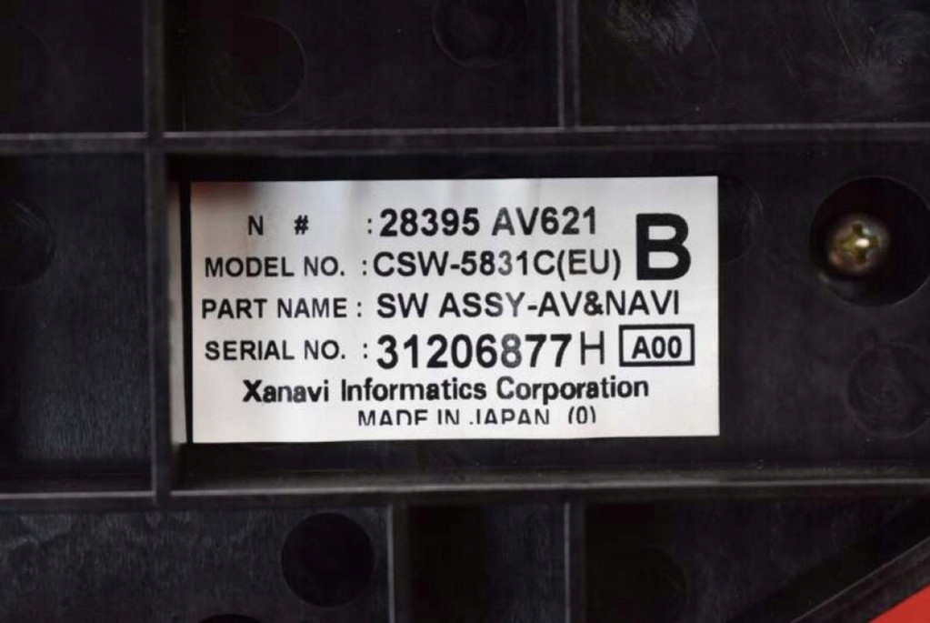 control panel air conditioning devices KLIMY 28395-AV621 NISSAN PRIMERA P12 01-08