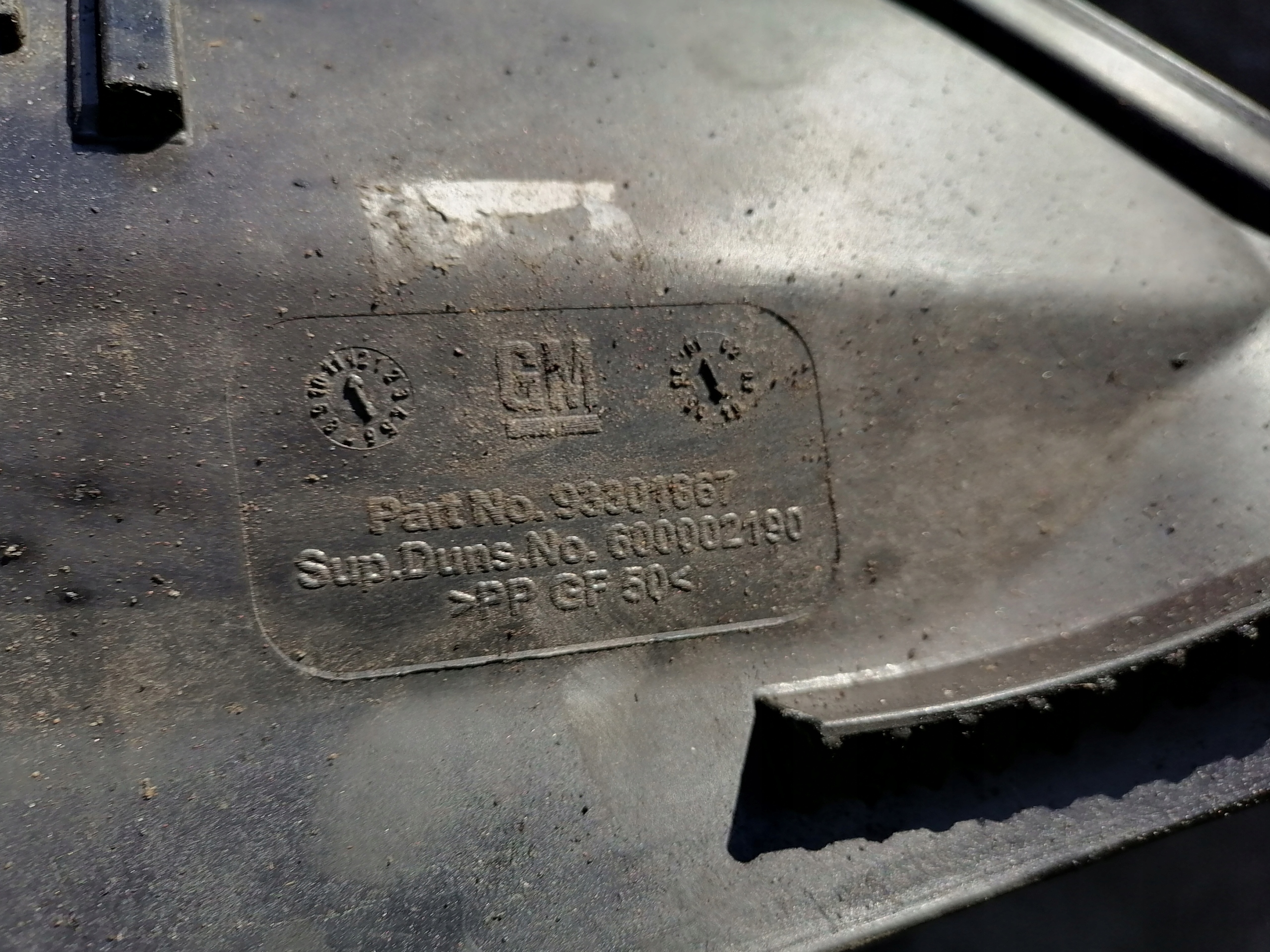 OPEL MERIVA A torpedo lower 93301867