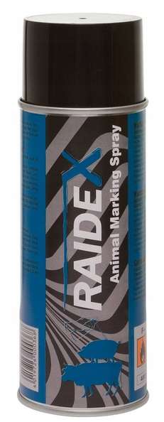 Barva Ve Spreji 400 ML Na Značení Zvířat Modrá Karton 12KUSŮ Raidex