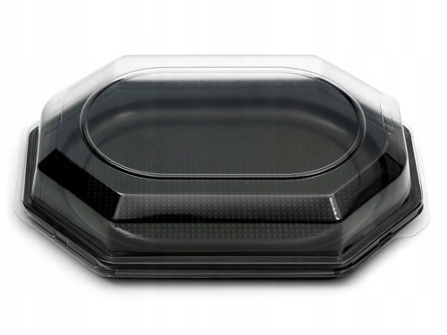 PATERA TACA PLASTIKOWA CZARNA Z WIECZKIEM 22x31x6cm RED PLAST