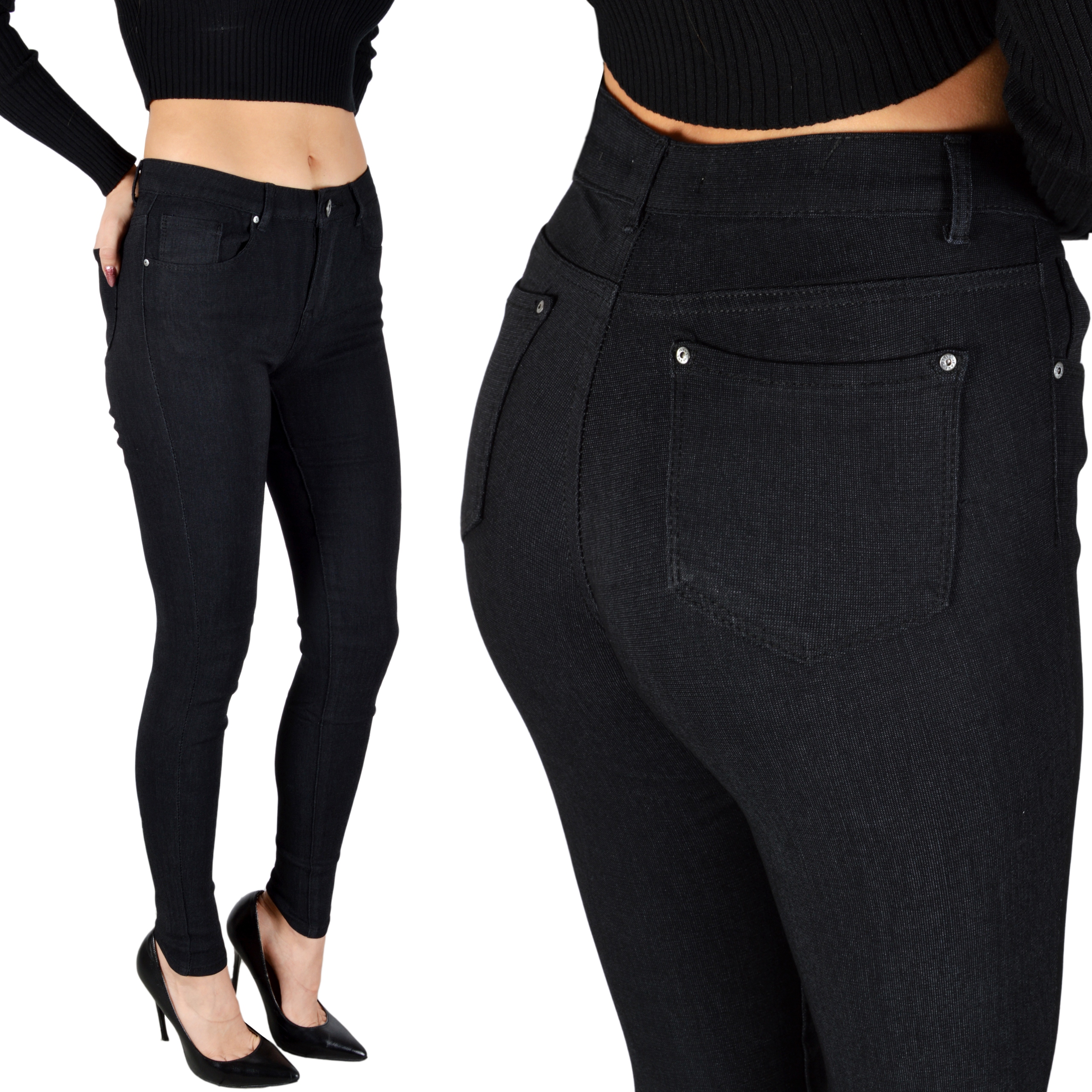 Damskie Spodnie Jeansy Jeansowe Modelujące SKINNY