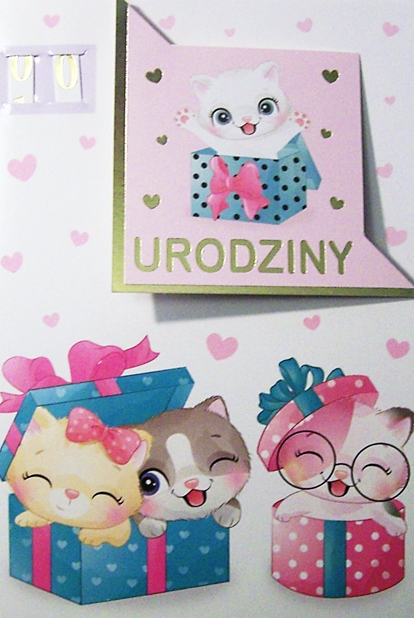 

Kartka dla Dziewczynki z Wymienna Cyfrą wzór 14