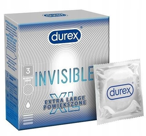 

Durex Invisible XL Prezerwatywy 3 sztuki