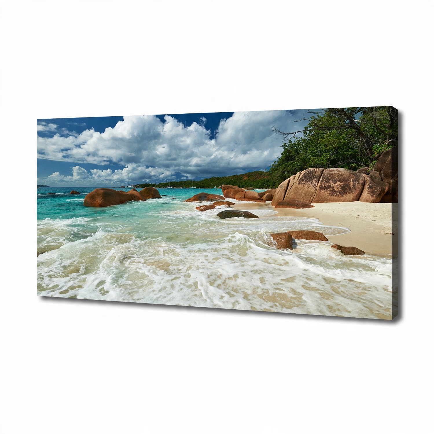 

Foto obraz na płótnie Plaża Seszele 140x70 cm