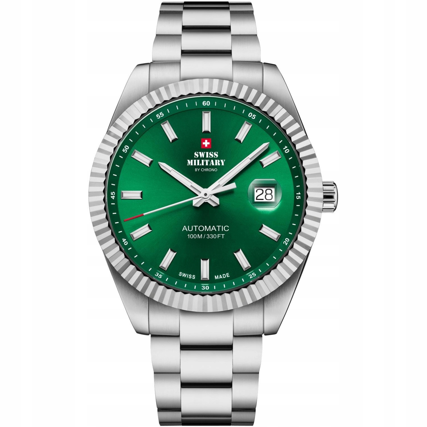 Pánské Hodinky Swiss Military by Chrono SMA34110.04 stříbrný náramek