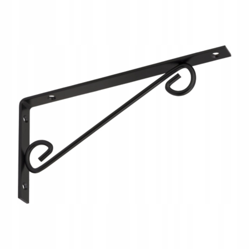 

Ozdobny Wspornik Pod Półkę Czarny 250X125 Domax