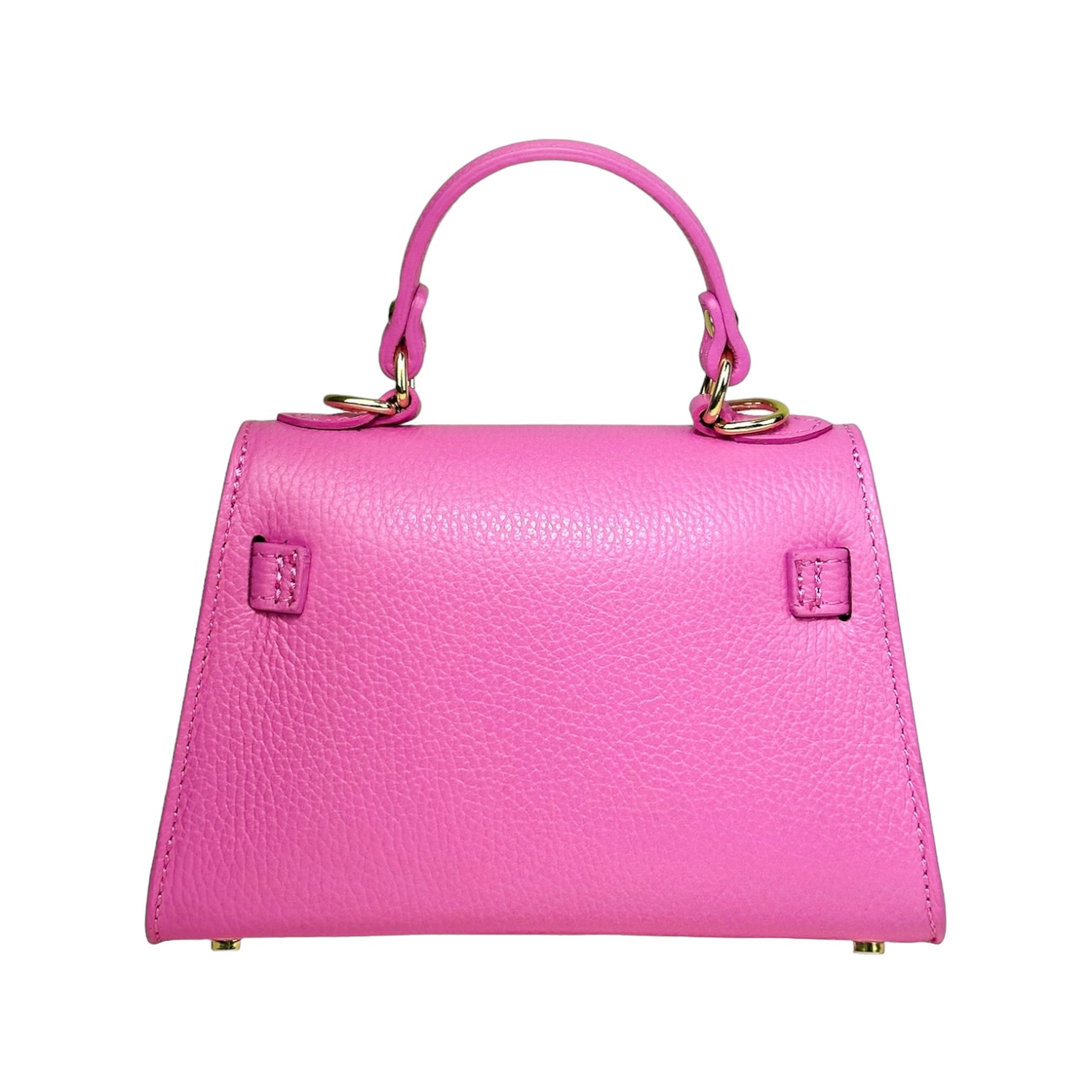 Torebka Damska Kuferek, skóra Emily Różowy Materiał dominujący skóra naturalna