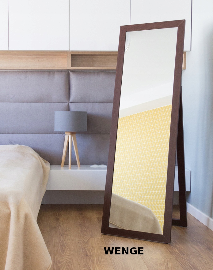 BEZPIECZNE lustro STOJĄCE rama 180x60 białe kolory Wyposażenie dodatkowe nie dotyczy