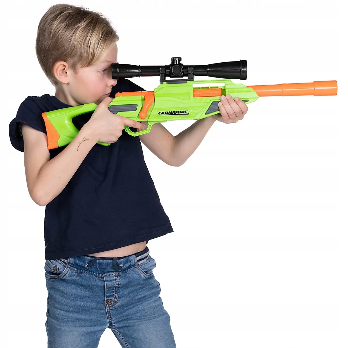SNAJPERKA CARNIVORE z Celownikiem +OPASKA + 30 STRZAŁEK Płeć chłopcy dziewczynki