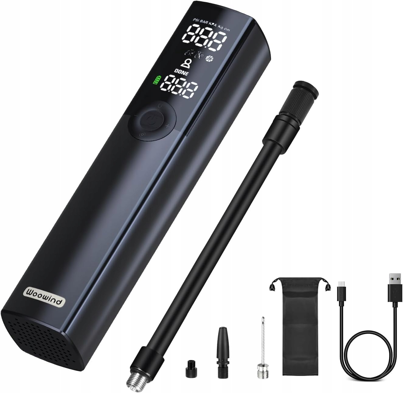 Elektrická pumpa Woowind BP188 150 Psi akumulátorová Usb-c