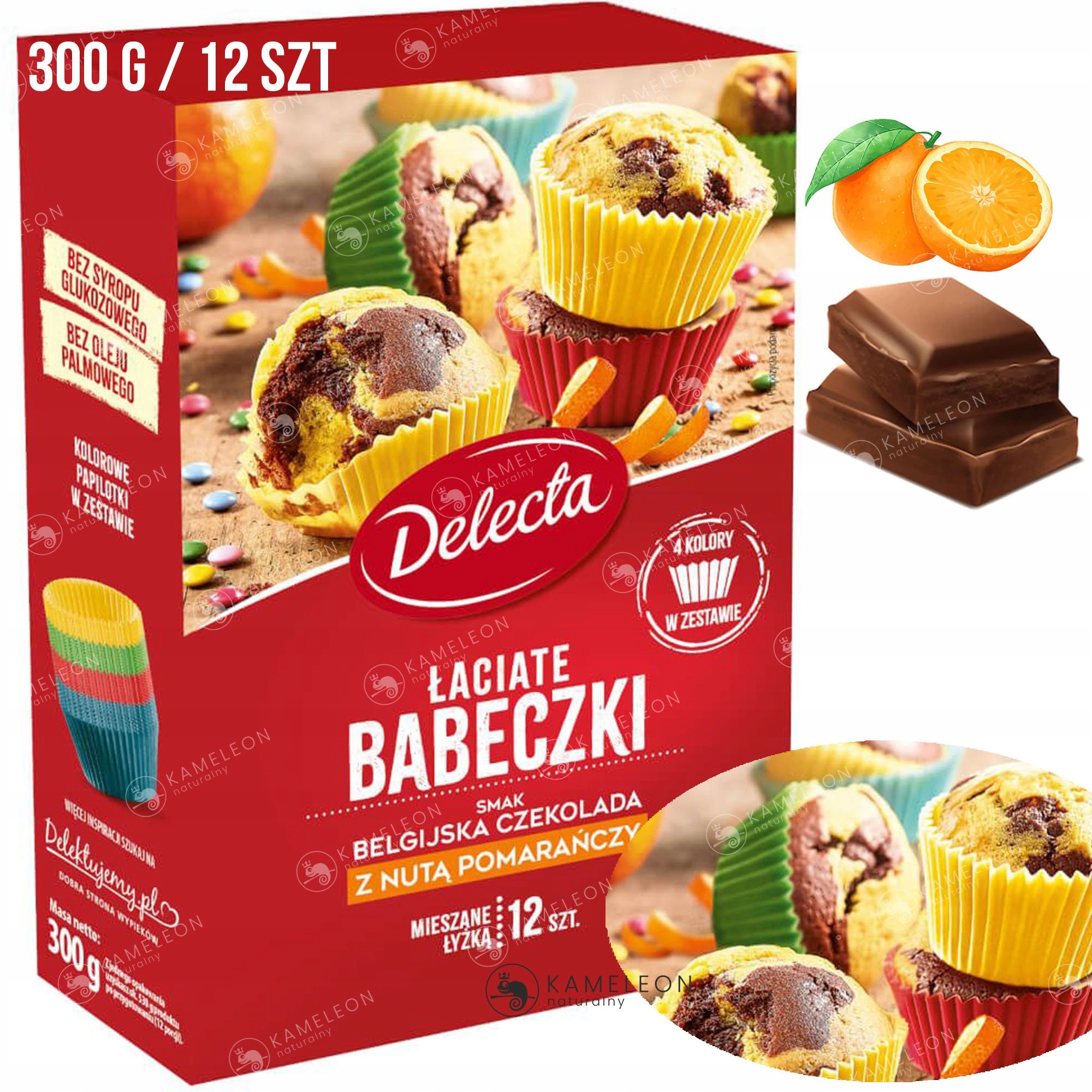 Delecta ŁACIATE BABECZKI CZEKOLADOWE Z POMARAŃCZĄ EAN (GTIN) 5900983015501