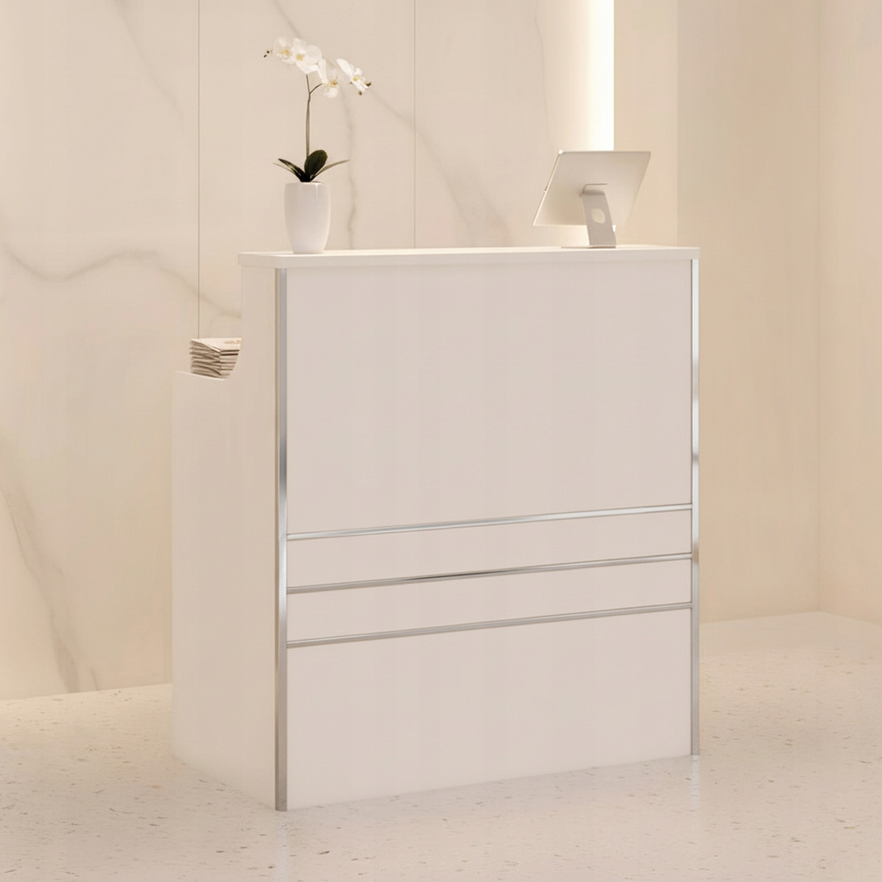 Kadeřnická recepce lakovaná Alexa 80 cm kosmetická do Spa salonu