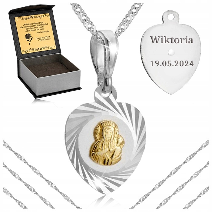 Stříbrný Náhrdelník S Medailonkem Ryzost 925 Památka Na První Svaté Přijímání Bonus