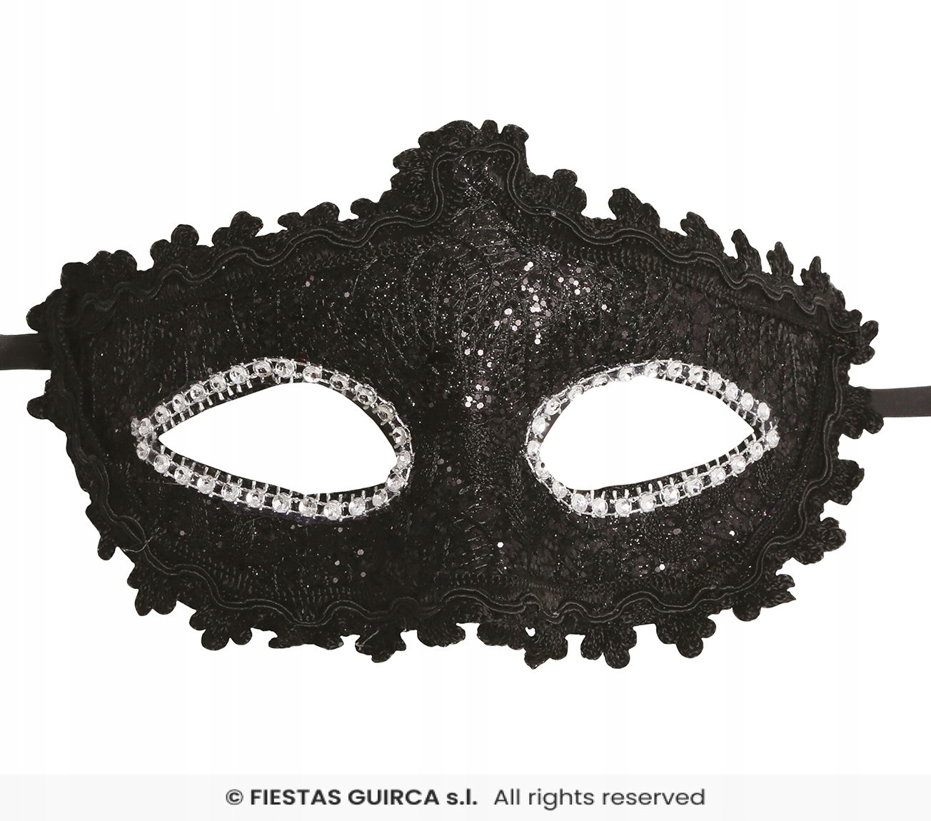 Benátská maska černá Tajemný smyslný ples Karneval