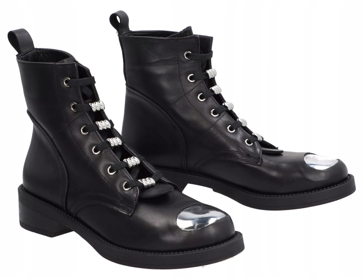 Venezia dámské kožené černé boty kanady kotníkové boty z kůže 36