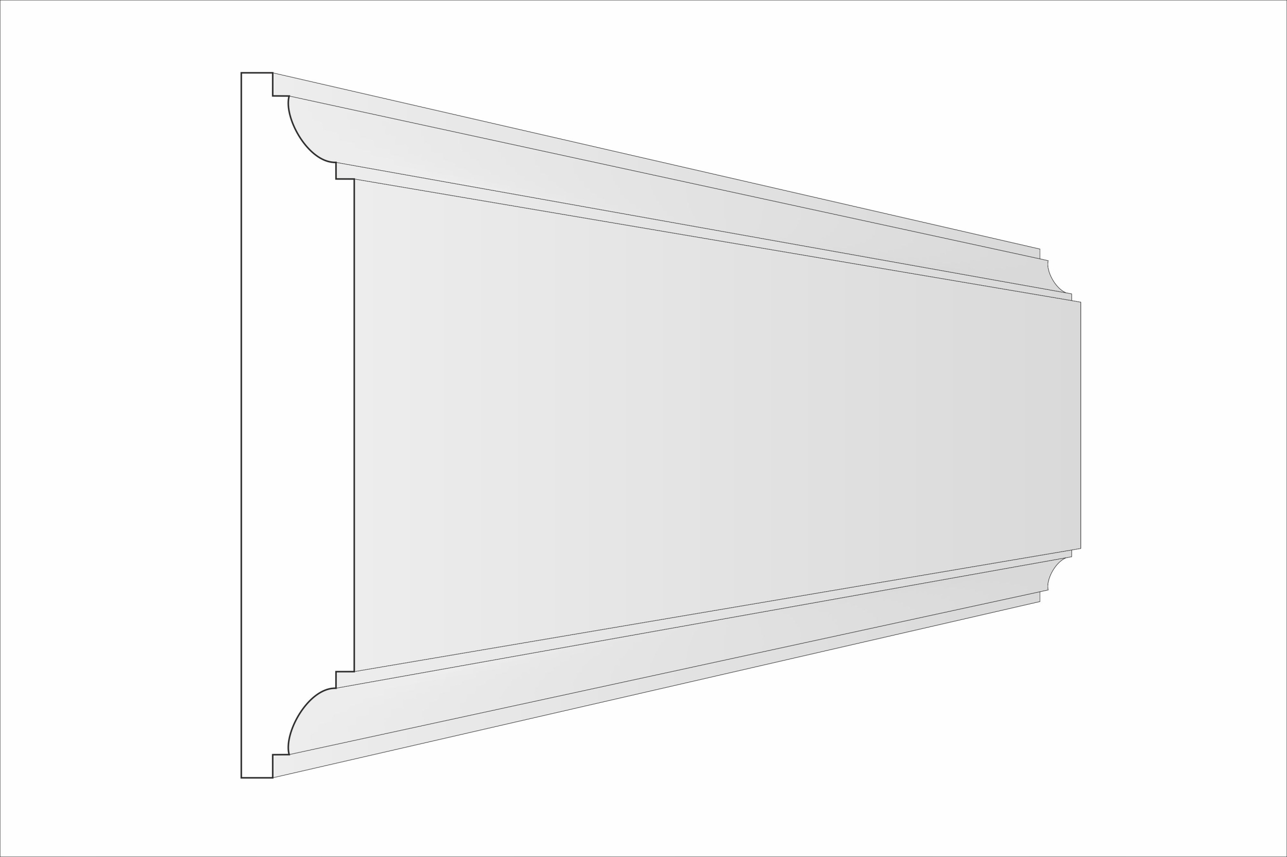 Fasádní lišta potažená vrstvou B21PE