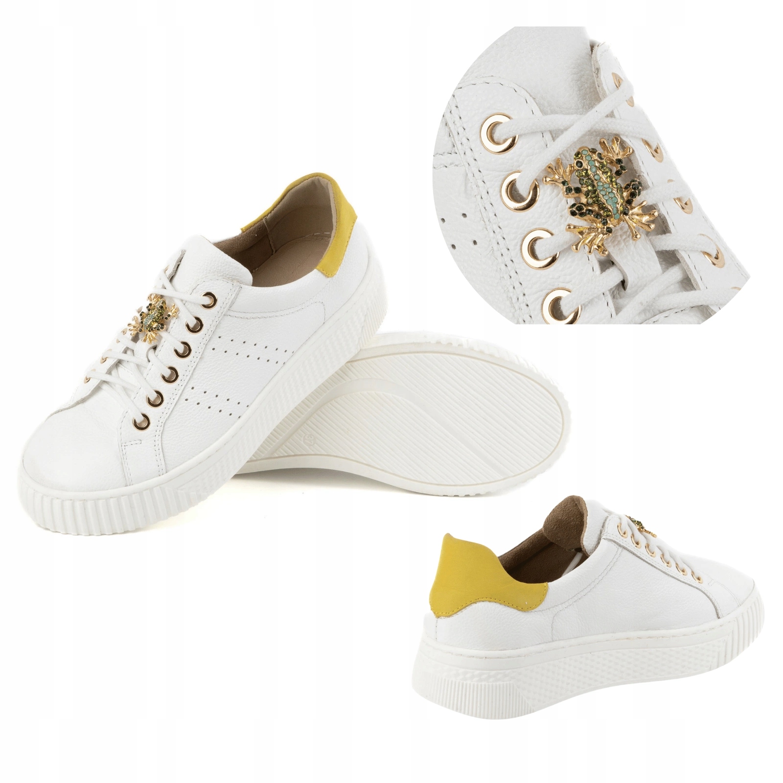 Dámské kožené tenisky Style 1279 bílé 36