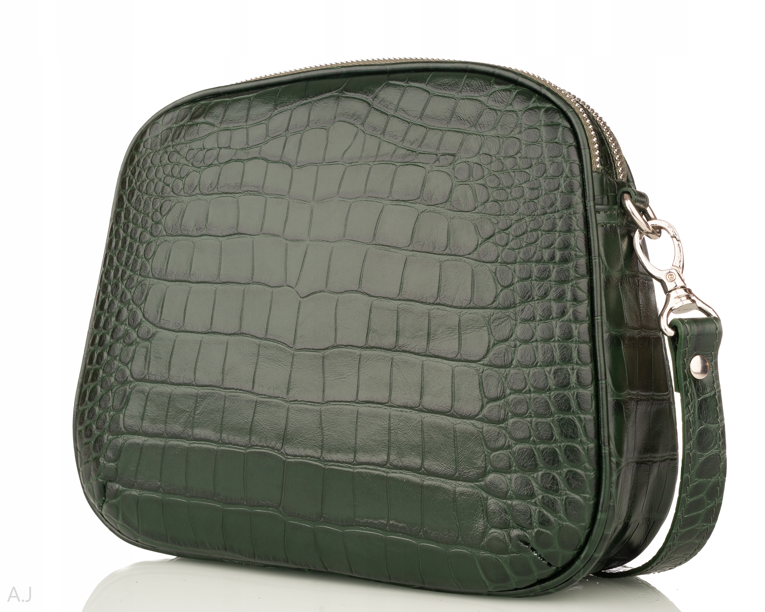 Kabelka z přírodní kůže kabelka přes rameno kožená crossbody dvoukomorová