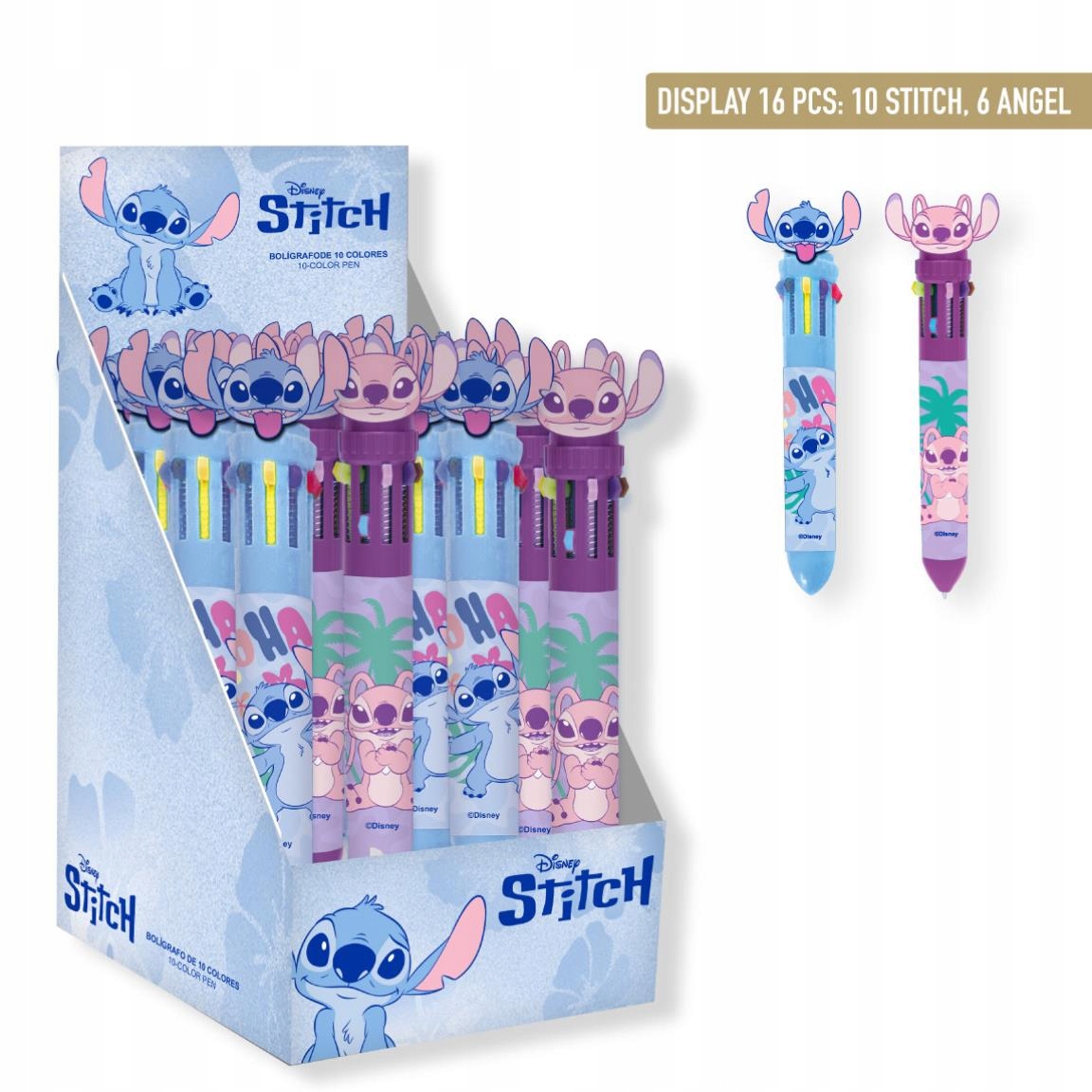 Stitch & Angel Display de 16 Ball-Pen s 10 měnícími se barvami