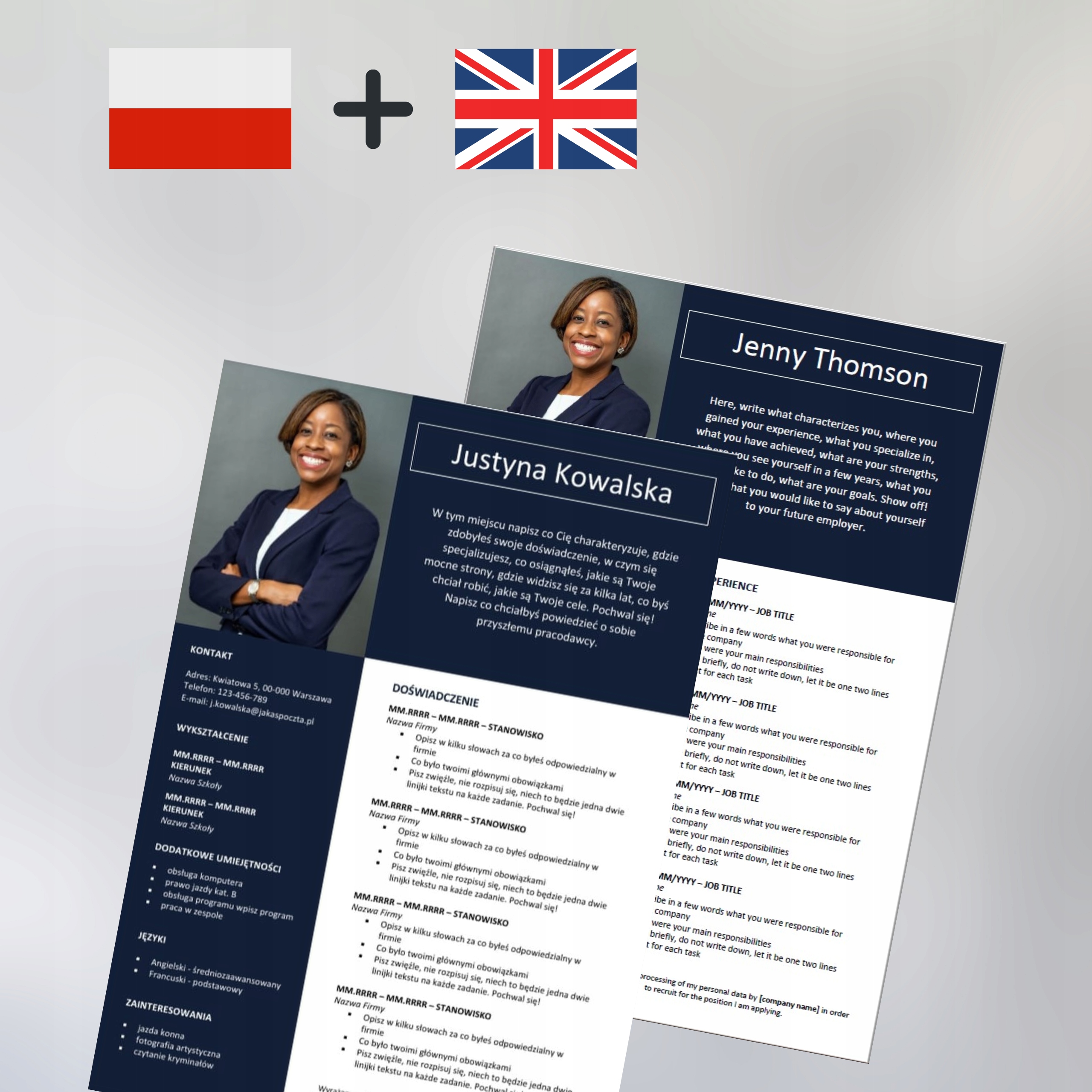 3/22/CV Edytowalny Szablon CV w MS Word PL + ENG